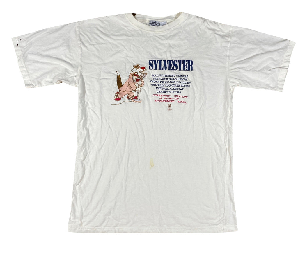 90s Sylvester embroidered tee. XL fit