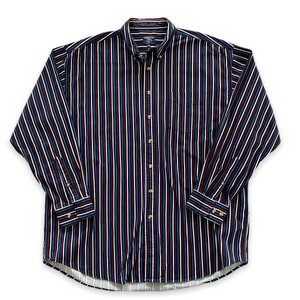 90s Striped button down shirt. XXLTall