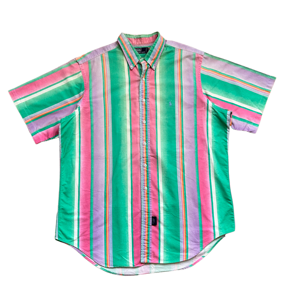 80s Polo ralph lauren pastel shirt XL
