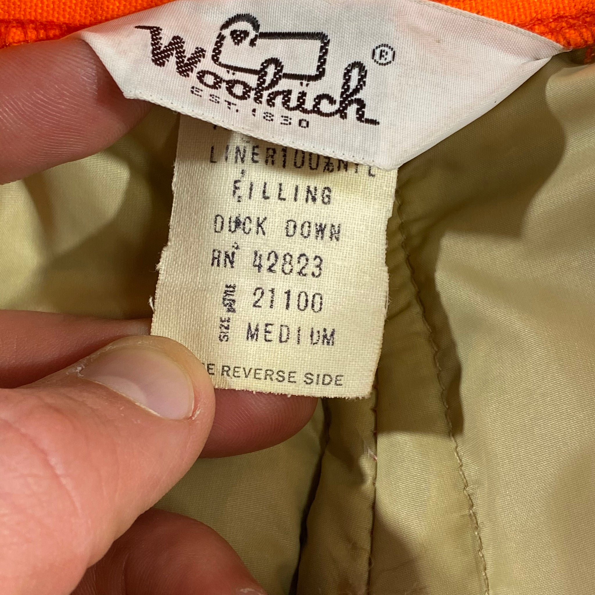 80s Woolrich down filled hunting pants medium