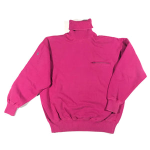 80s ralph lauren cotton turtleneck sweatshirt. zip pocket. Small