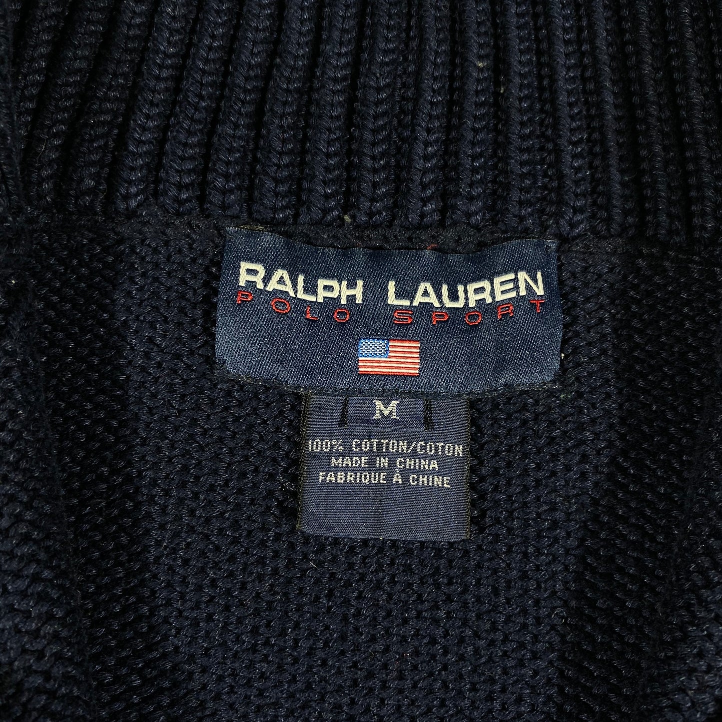 Ralph lauren cotton half zip. medium