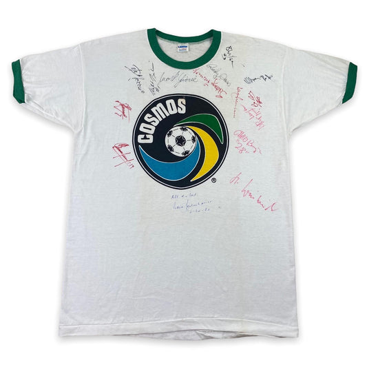 70s Blue bar cosmos tee. Signed