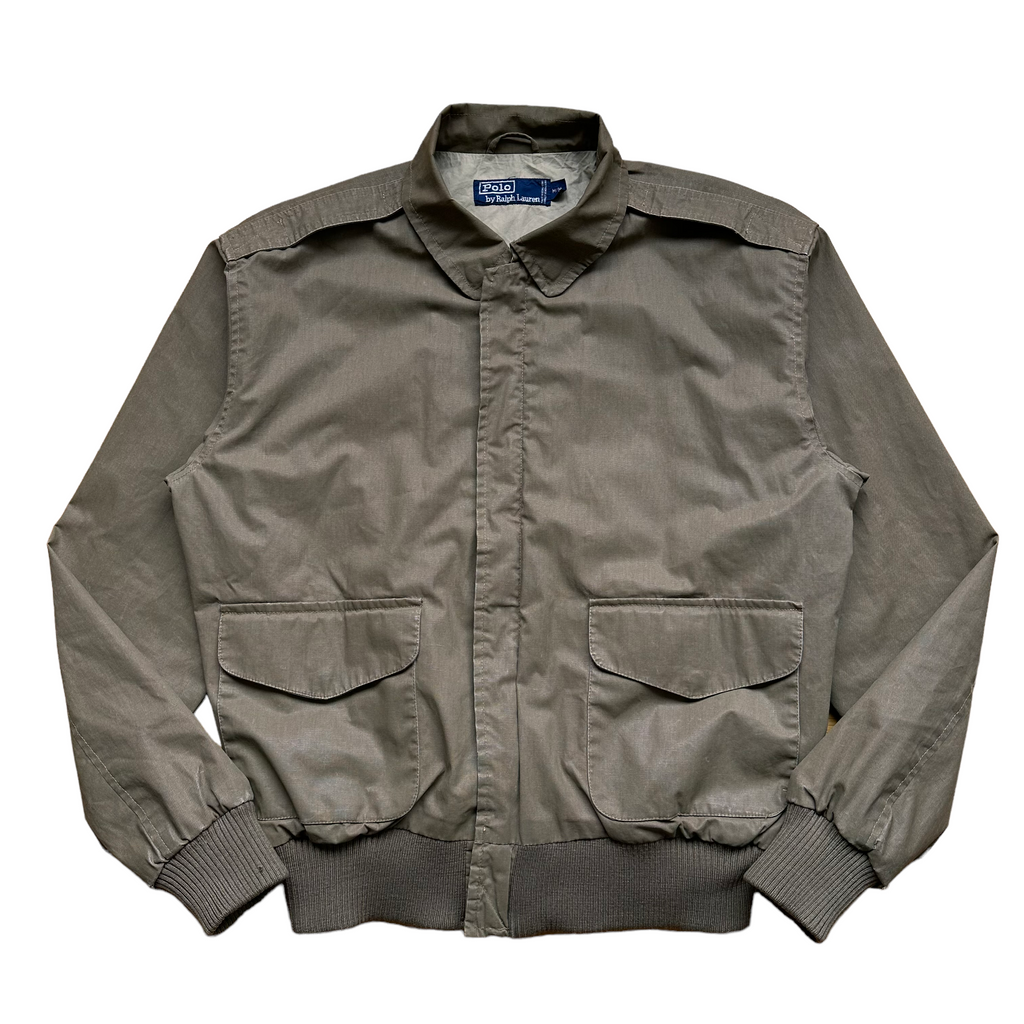 90s Polo ralph lauren waxey tin cloth jacket    medium