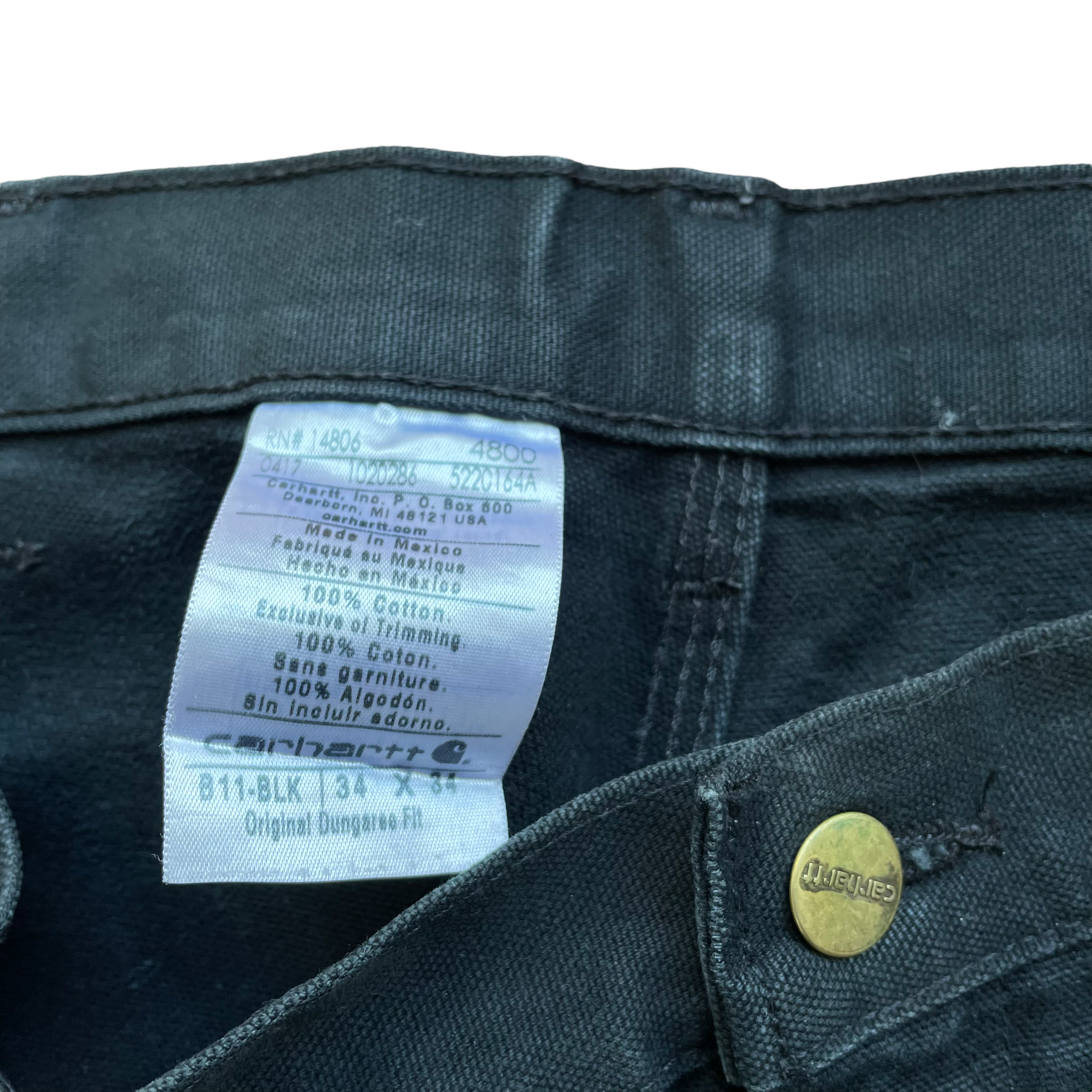 Debadged Carhartt Pants Black 34x34 Vintage Sponsor