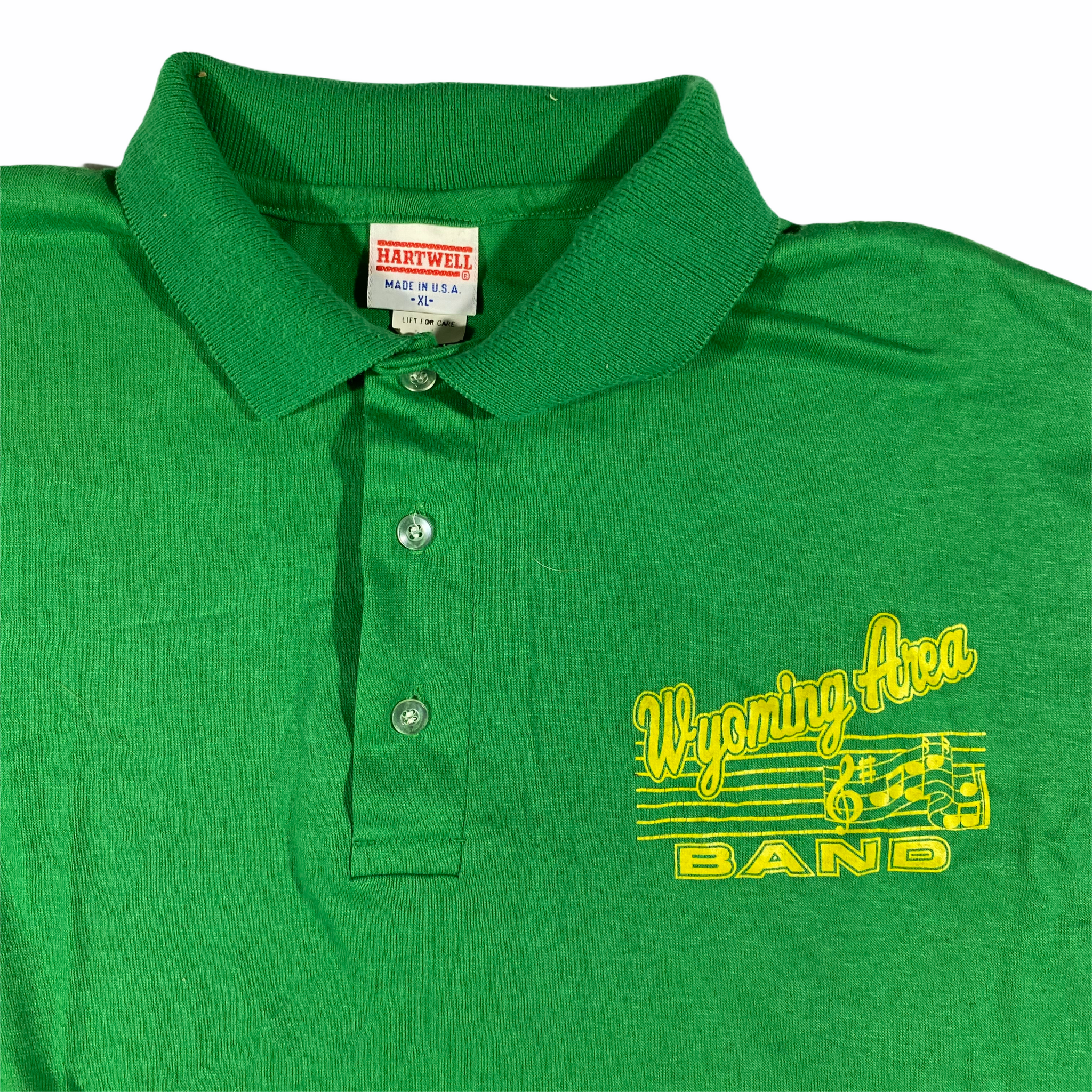 80s Wyoming PA. marching band polo shirt. XL