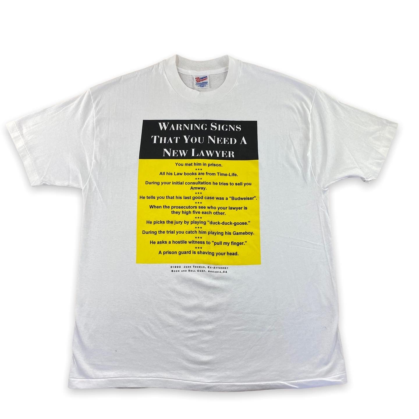 90s New Lawyer tee XL