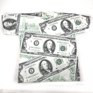 Hundred dollar all over print t shirt xl